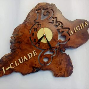 Live-Edge Burl Clock